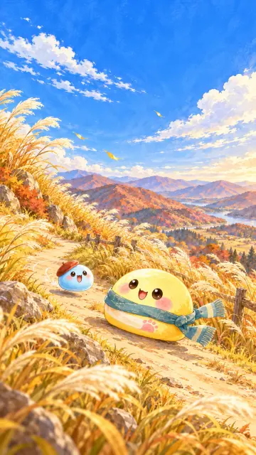 억새밭의 가을바람 테마 원화