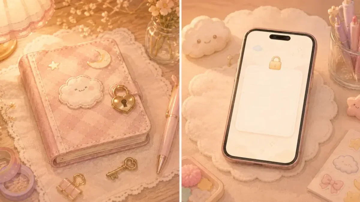 Cute Diary App for a Cute Writing Routine example for a small daily note