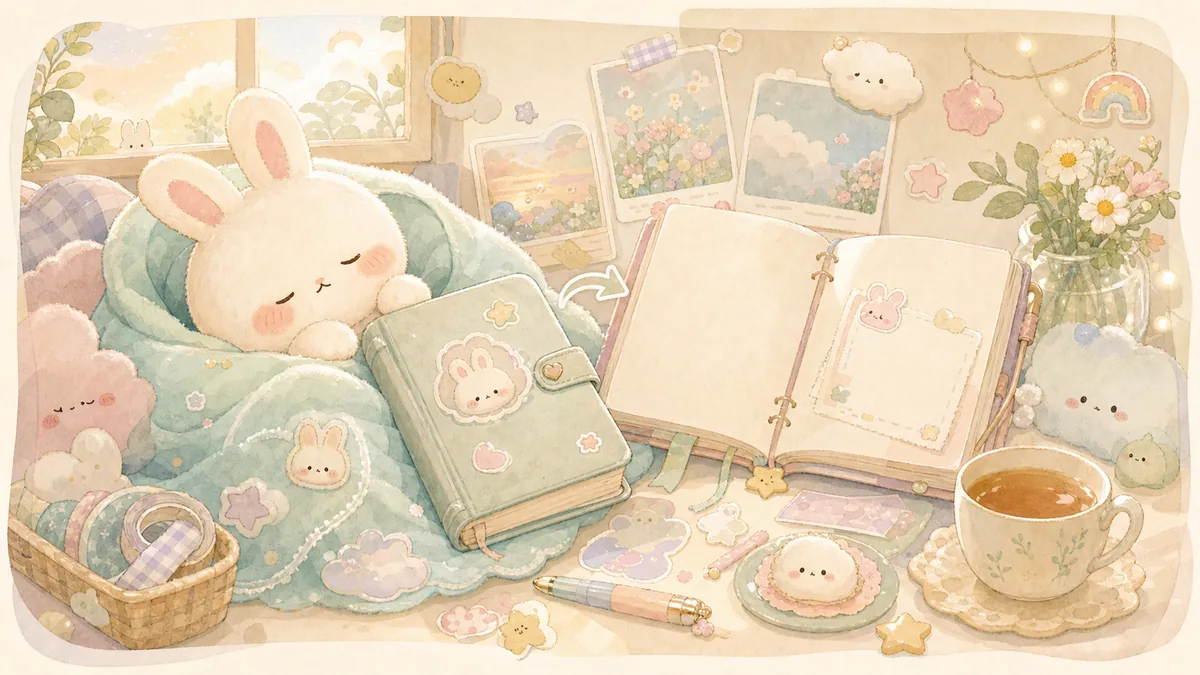 Cute Diary App for a Gentle Reset example for a gentle reset note