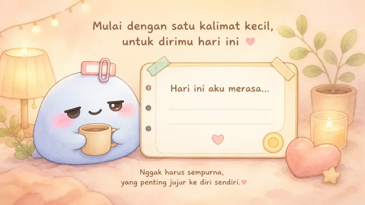 Cute Diary App for Playful Daily Prompts example for a prompted diary note