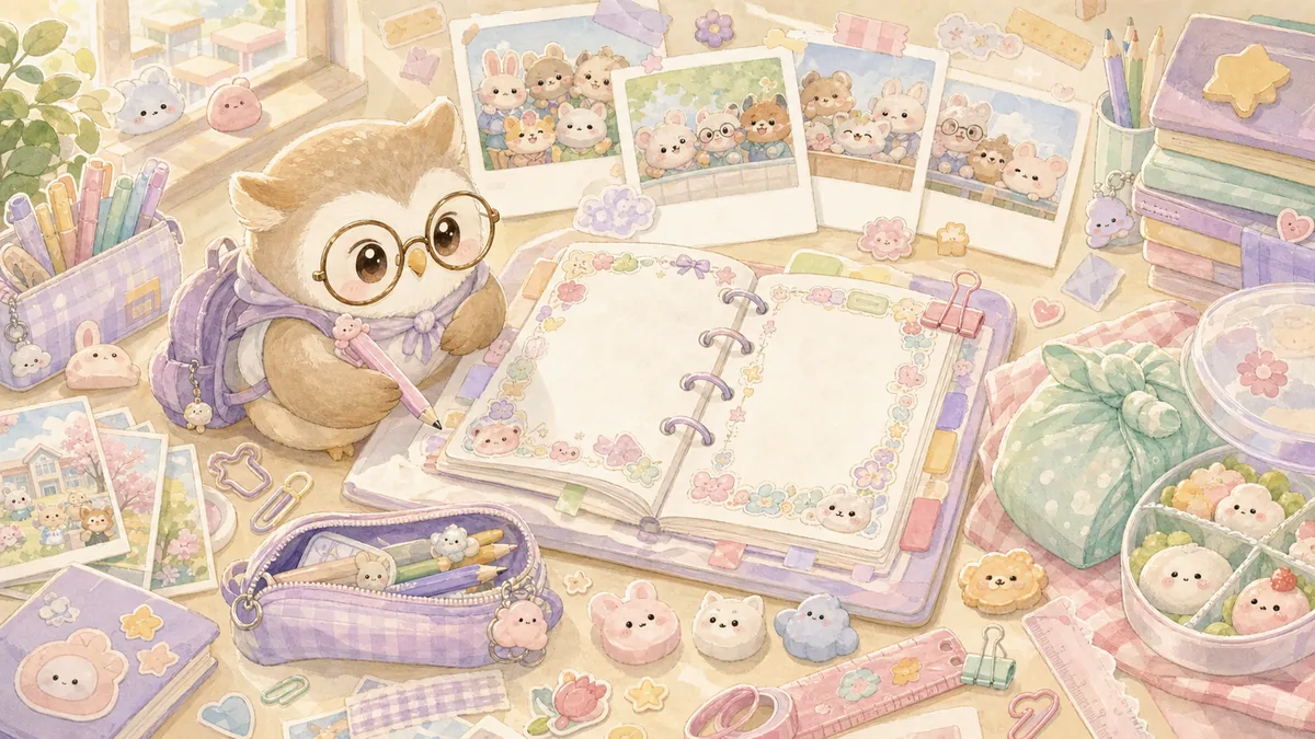 Cute Diary App for School Memories example for a school-day note
