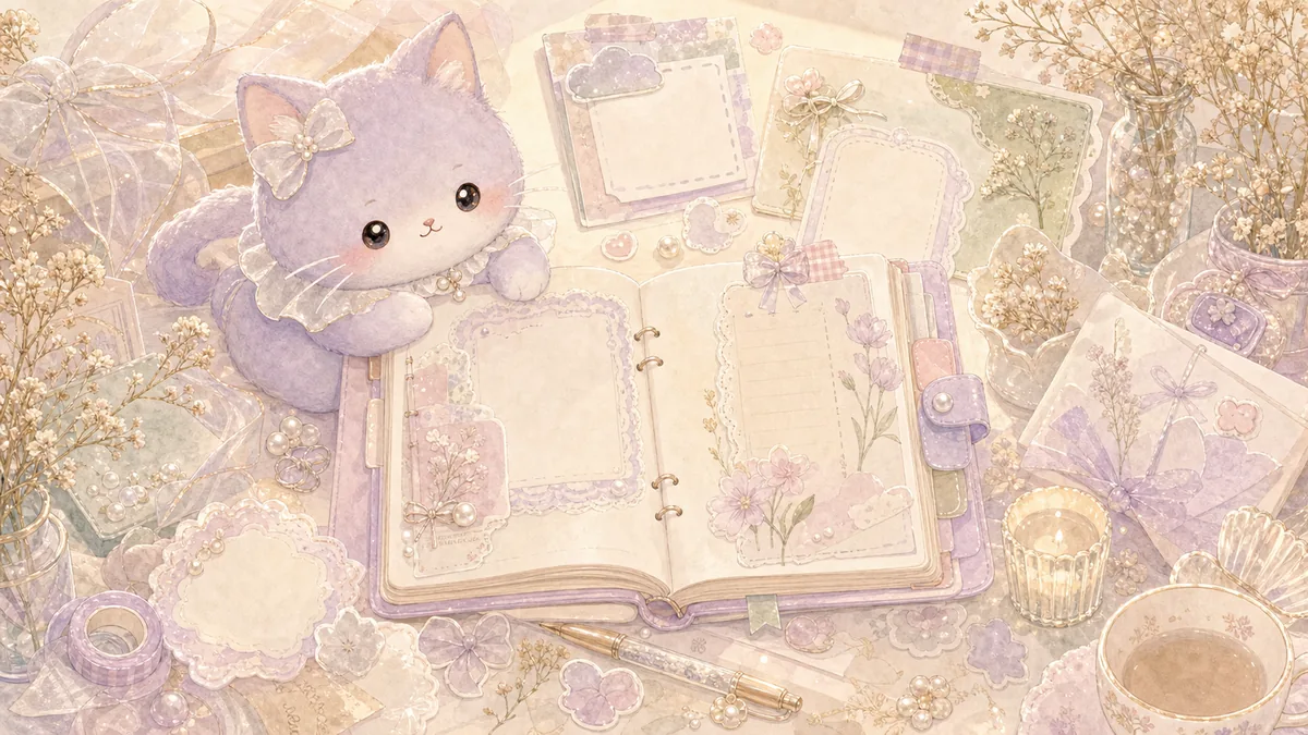 Cute Diary App for Soft Aesthetic Notes example for a soft aesthetic note