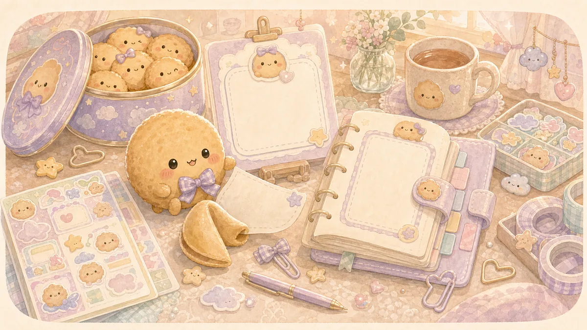 Cute Diary App with Lucky Mongle Cookie example for a Lucky Mongle Cookie note