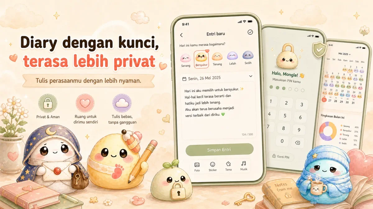 Private Diary App for Beginners example for a first diary entry