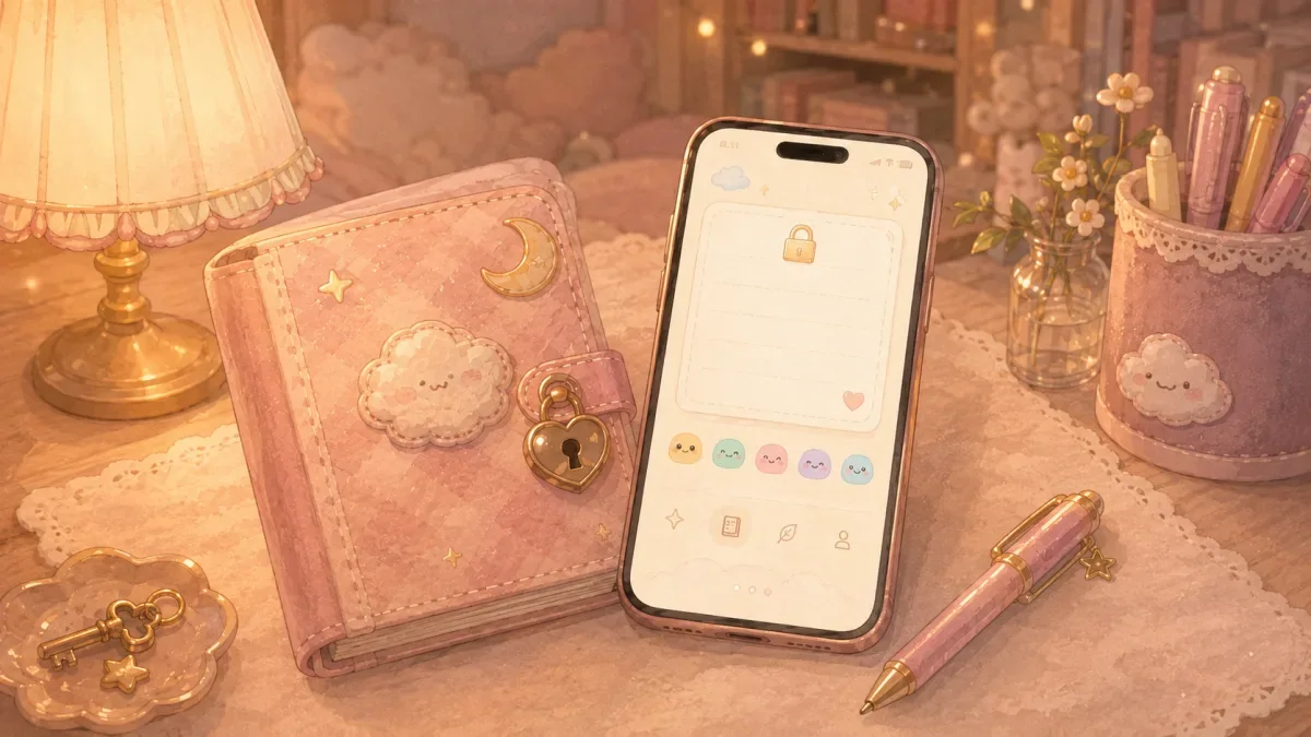 Private Diary App for Small Moments example for a private note