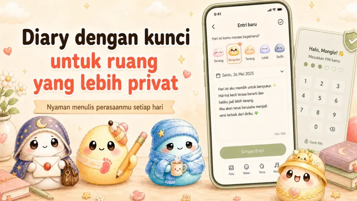Private Diary App for Students example for a school-day note