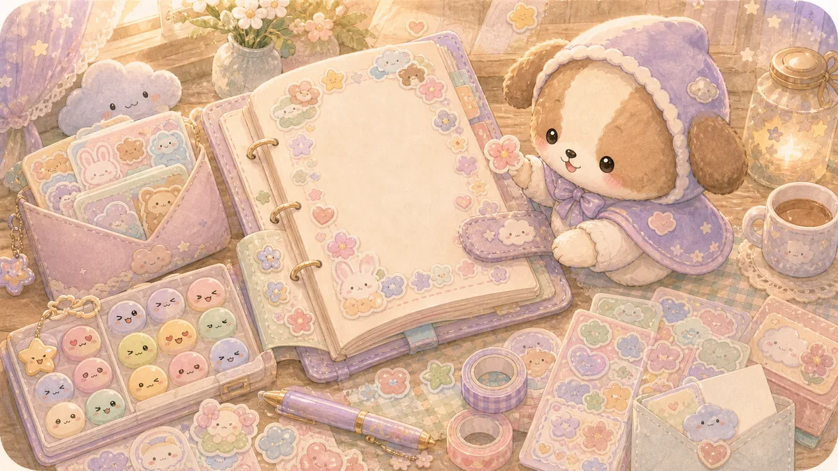 Private Diary App with Stickers example for a sticker diary entry