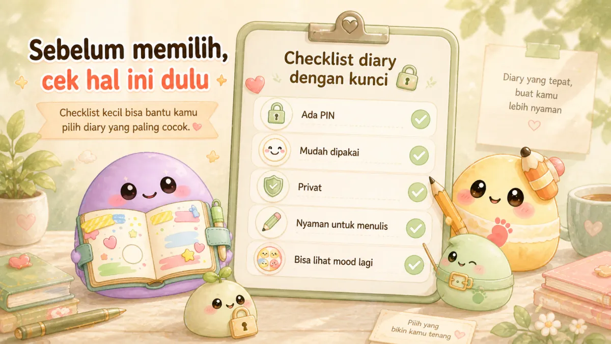 Checklist memilih aplikasi diary privat dengan akses tambahan