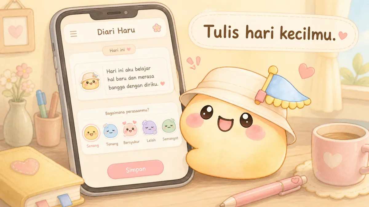 Aplikasi diary lucu untuk GenZ pelajar dan pemula