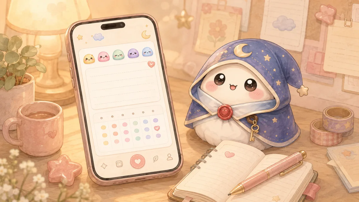 Mongle Haru untuk mood tracking dengan stiker emosi dan diary