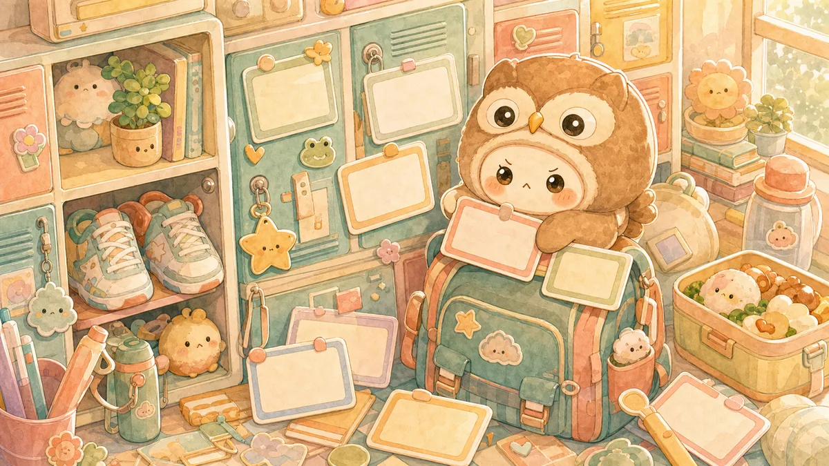 Ilustrasi catatan harian pelajar dengan suasana diary Mongle Haru