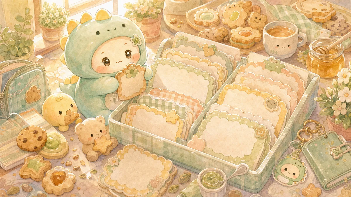 Ilustrasi prompt lucky mongle cookie dengan suasana diary Mongle Haru