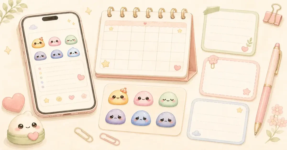 Toko stiker diary di Mongle Haru