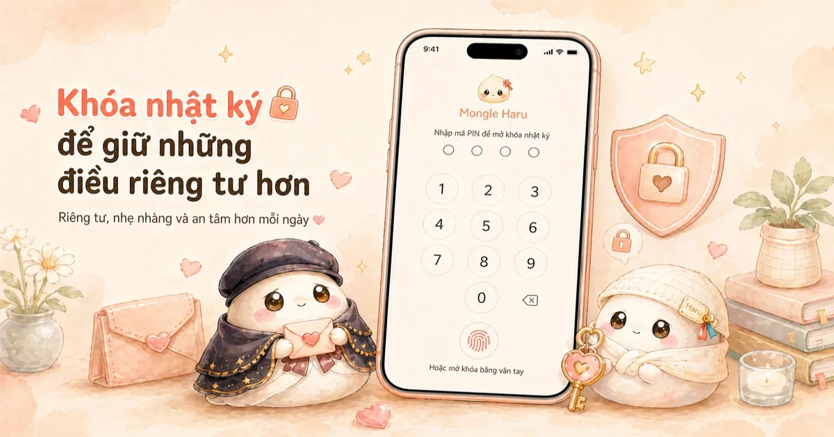 App nhật ký có khóa trên điện thoại giúp viết riêng tư hơn