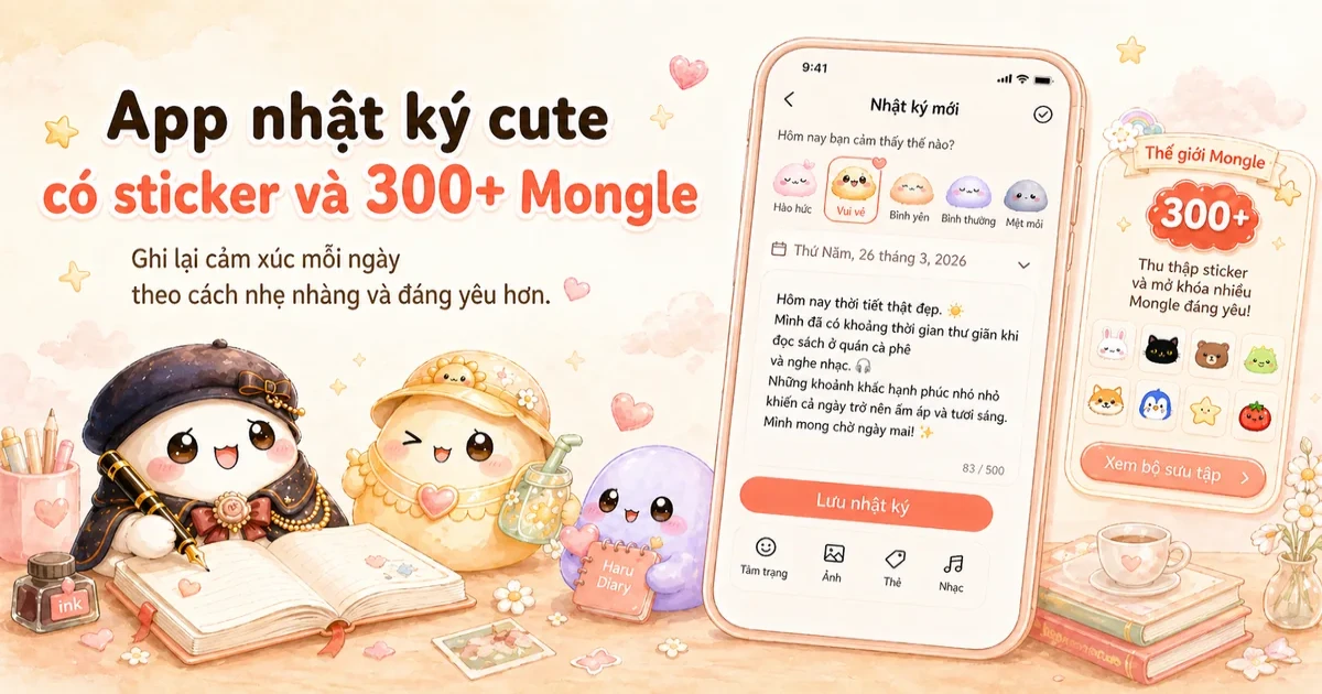 Checklist chọn app nhật ký có widget trên điện thoại với lối tắt viết nhanh và không gian viết nhẹ