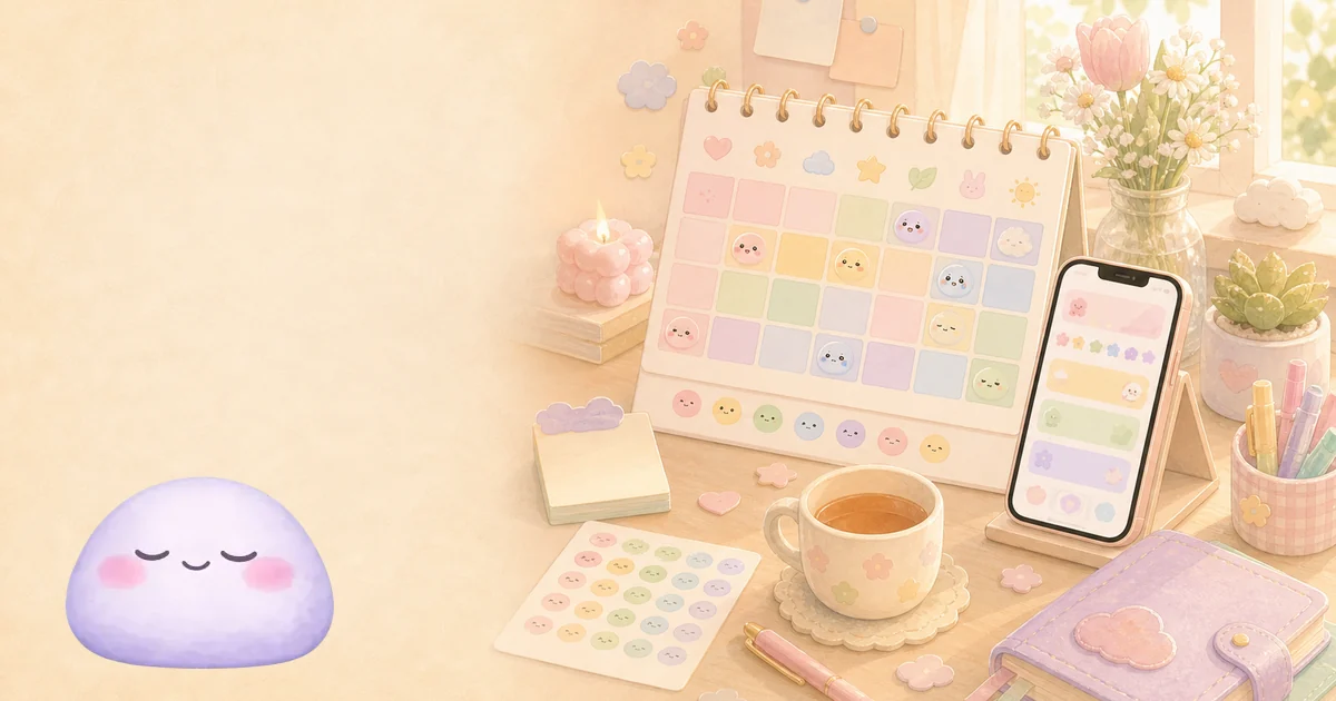 App nhật ký cute có lịch tâm trạng: nhìn lại tuần bằng màu nhỏ