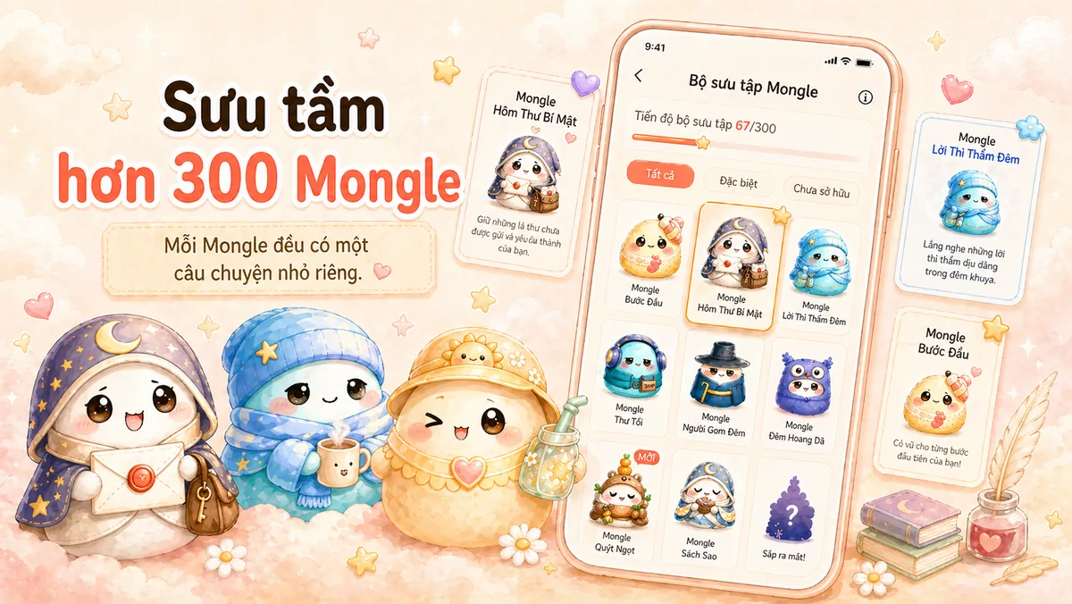 Bộ sưu tập 300 Mongle trong app cute này Mongle Haru