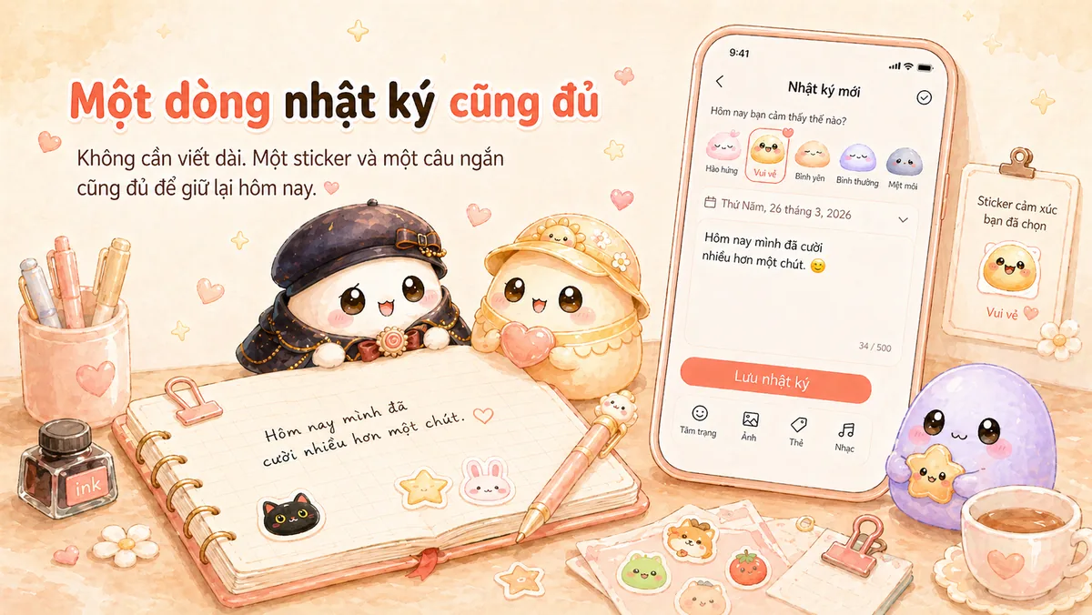 Viết một dòng nhật ký cute mỗi ngày trong Mongle Haru