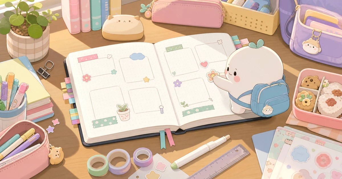 Thumbnail minh họa bullet journal cho học sinh cấp 2 của Mongle Haru