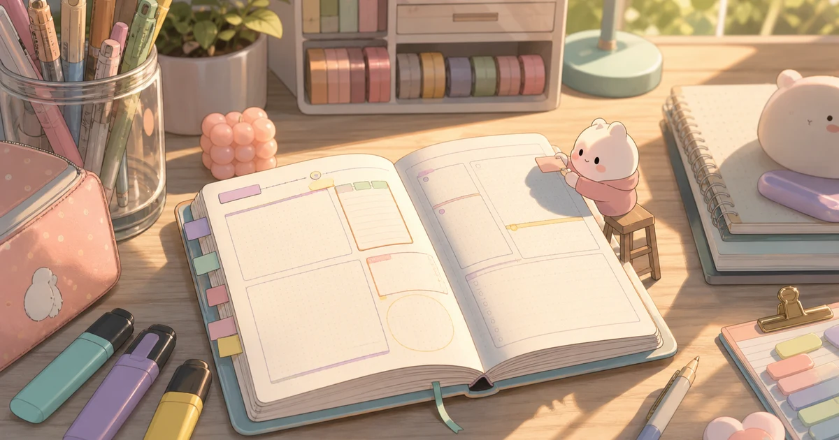 Thumbnail minh họa bullet journal cho học sinh cấp 3 của Mongle Haru