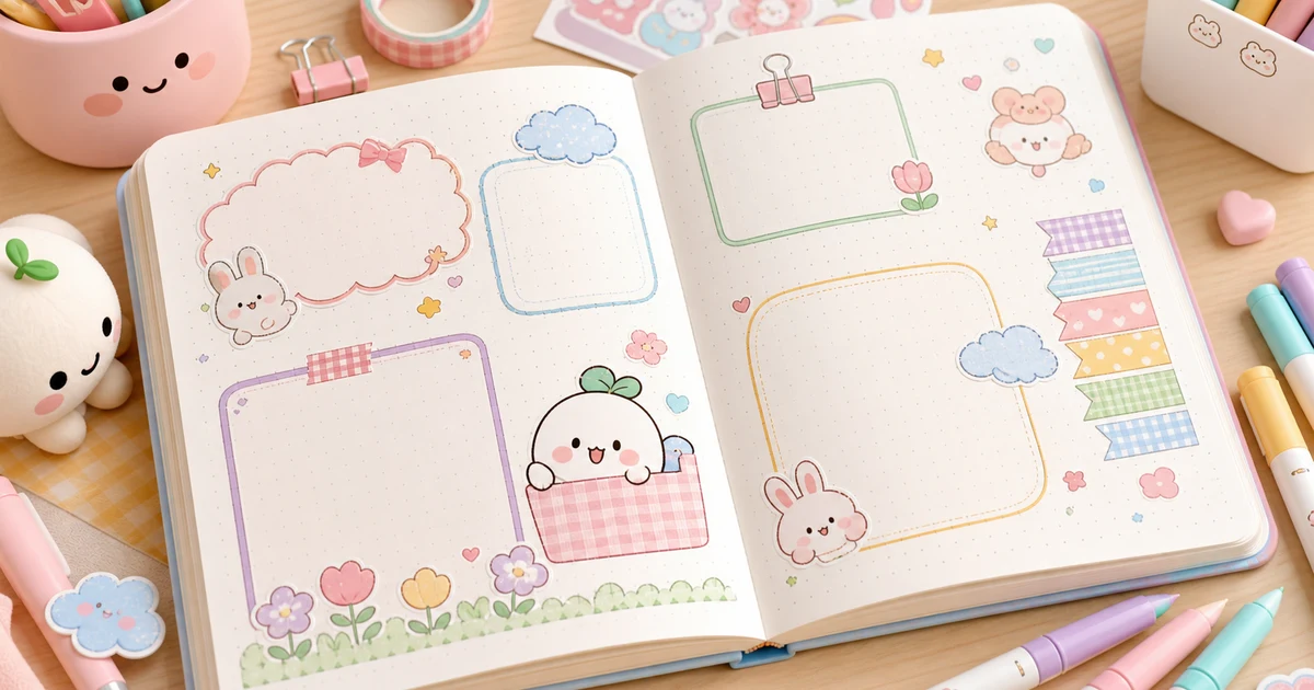 Thumbnail minh họa bullet journal cute của Mongle Haru