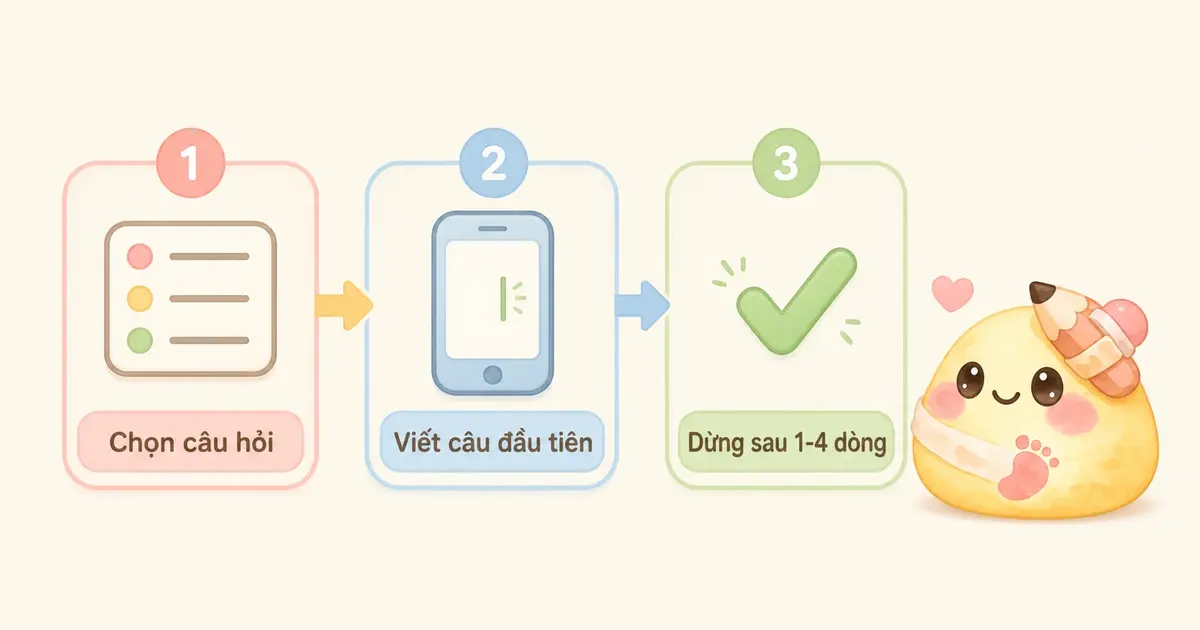 Bullet journal đơn giản với trang tuần, mood tracker và vài dòng ghi chú