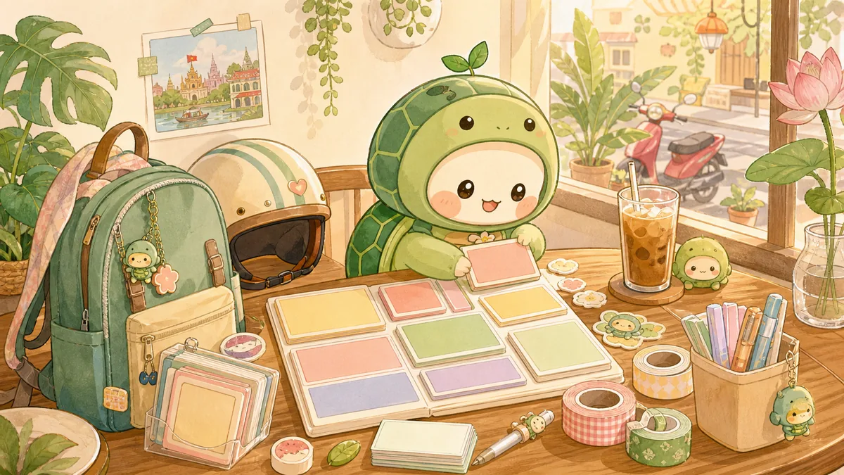 Minh họa bullet journal việt nam trong phong cách curation Mongle Haru