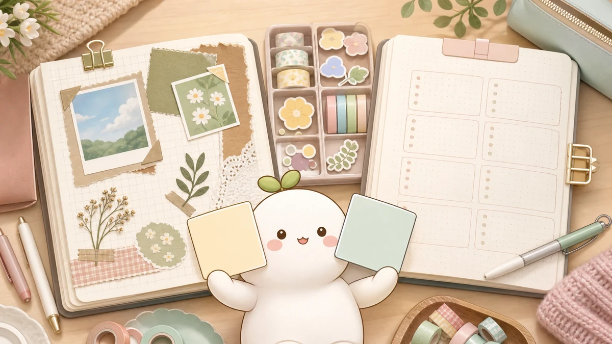 Minh họa dakku khác gì bullet journal theo phong cách curation Mongle Haru