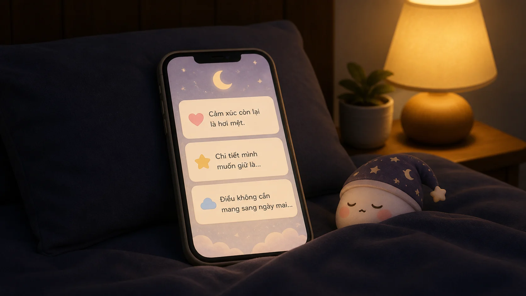 Chọn gợi ý biết ơn nhẹ trước khi ngủ