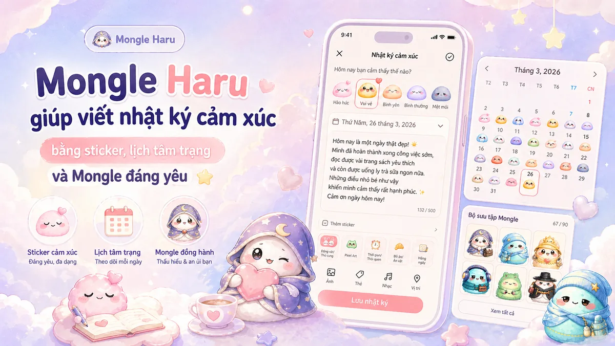 Một trang nhật ký cảm xúc nhẹ nhàng để bắt đầu tự lắng nghe mình