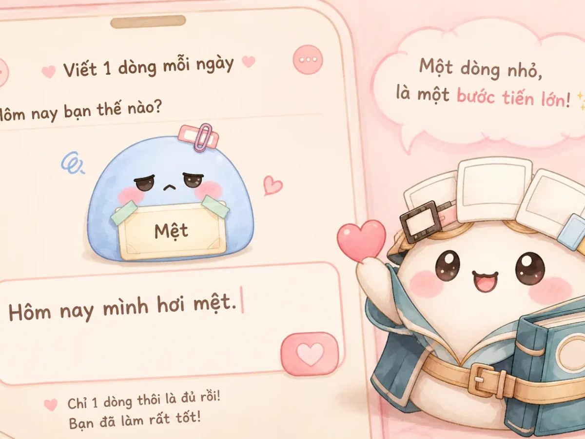 Kiểm tra chi tiết riêng tư trước khi để nhật ký hiện trên màn hình chính