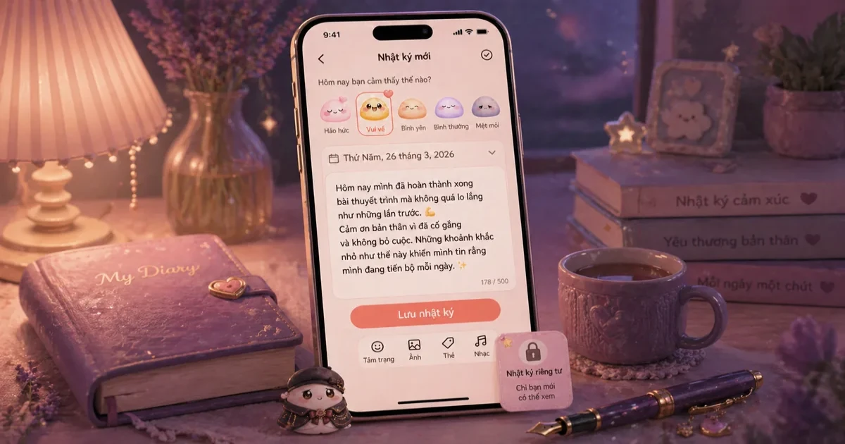 Nhật ký riêng tư cho học sinh để giữ cảm xúc cho mình