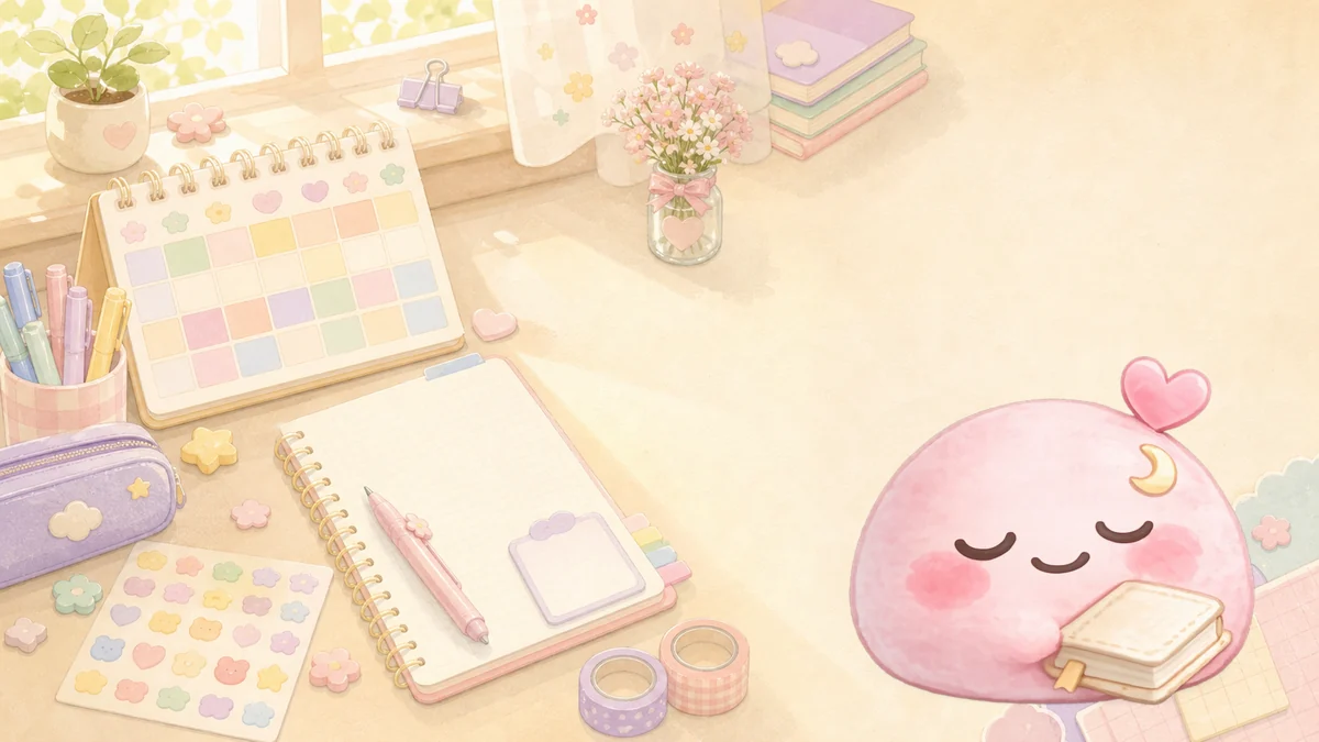 Planner học tập cute: học gọn hơn nhưng vẫn có dấu ấn riêng