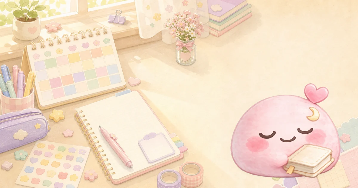 Planner học tập cute: sổ nhỏ để học mà không bị cứng nhắc