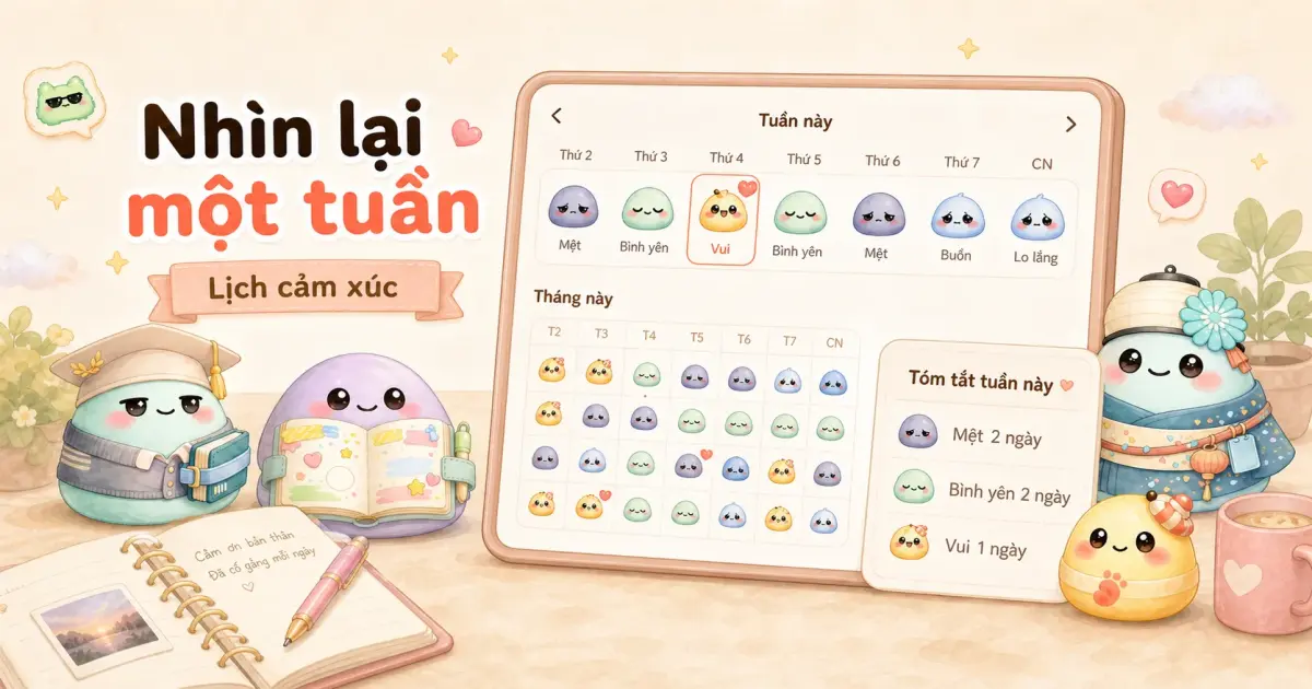 Thống kê cảm xúc khi viết nhật ký qua một tuần