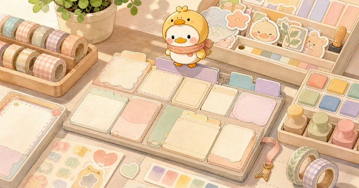 Thumbnail minh họa trang trí sổ bullet journal cute của Mongle Haru