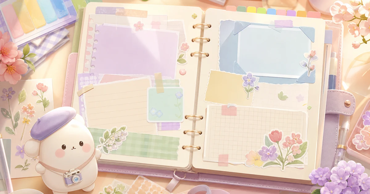 Thumbnail minh họa trang trí sổ planner học sinh aesthetic của Mongle Haru