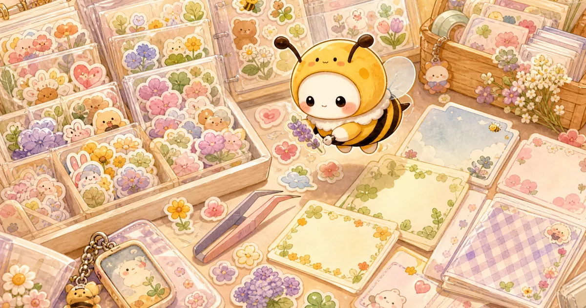 Thumbnail minh họa trang trí sổ tay bằng sticker của Mongle Haru