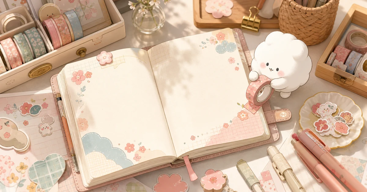 Thumbnail minh họa trang trí sổ tay Hàn Quốc của Mongle Haru