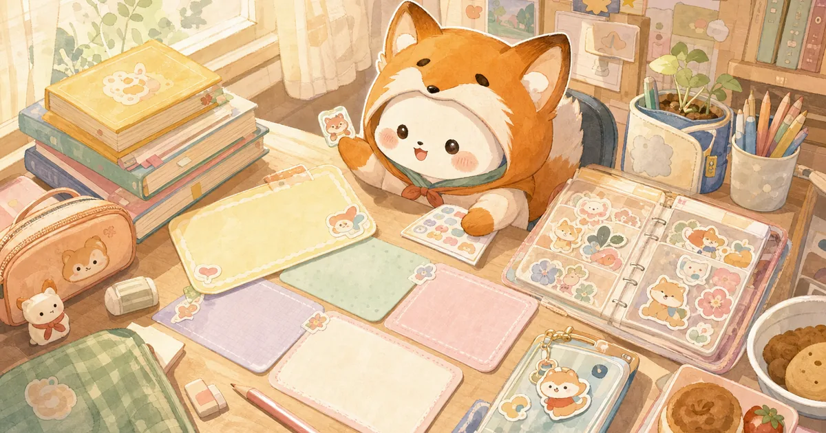 Thumbnail minh họa trang trí sổ tay học sinh cute của Mongle Haru