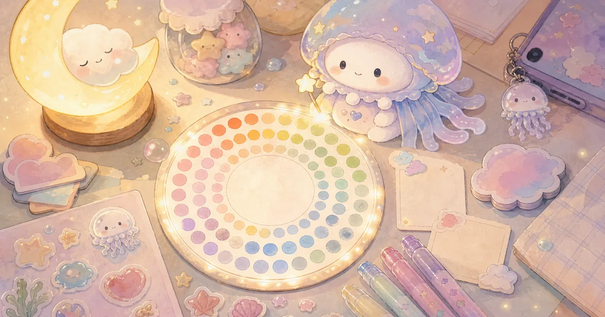 Thumbnail minh họa trang trí sổ tay mood tracker cute của Mongle Haru