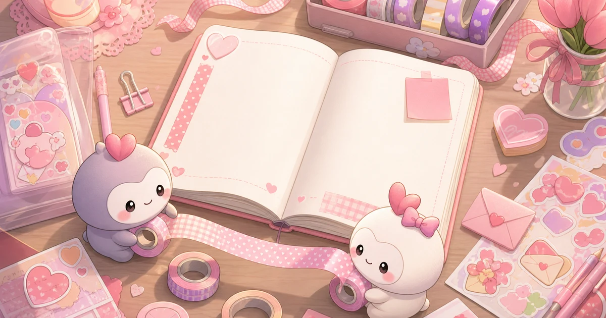 Thumbnail minh họa trang trí sổ tay tình yêu cute của Mongle Haru