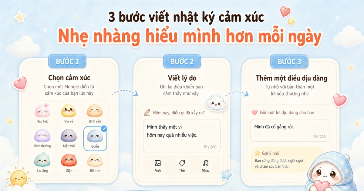 Viết nhật ký khi áp lực bằng một dòng ngắn trên điện thoại