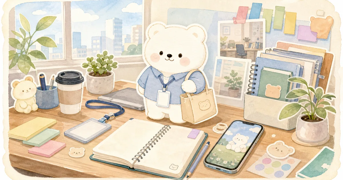 Thumbnail bài viết viết nhật ký khi bắt đầu thực tập với minh họa Mongle Haru